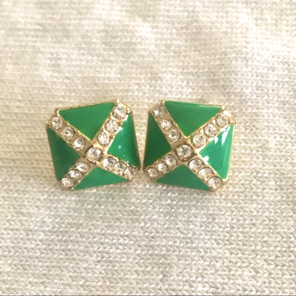 EXPRESS gold square earrings